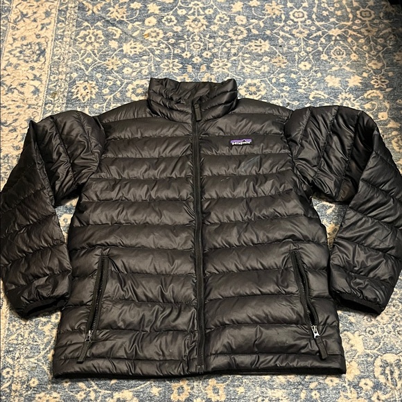 Patagonia Quilted Black Kids’ Size Zip Up Pockets Jacket Gorpcore Outdoor